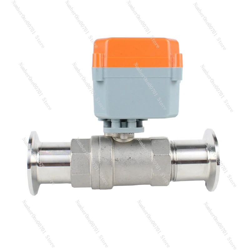 Electric Ball Valve Sanitary 304 Stainless Steel Quick-Connect Chuck Clamp Food Switch Miniature Ball Valve