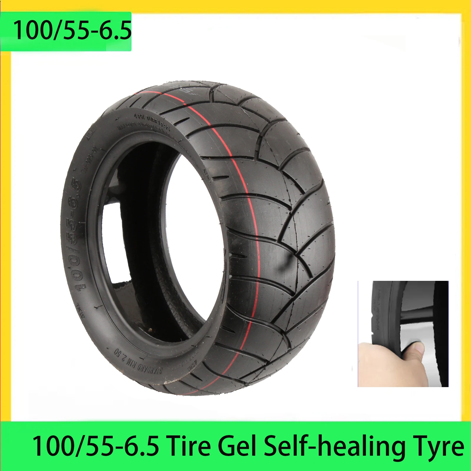 100/65-6.5 Self-Healing Tire 10Inch Wider And Thicker Explosion-Proof Tyre For VSETT 11+ ZERO 11X Dualtron Scooter