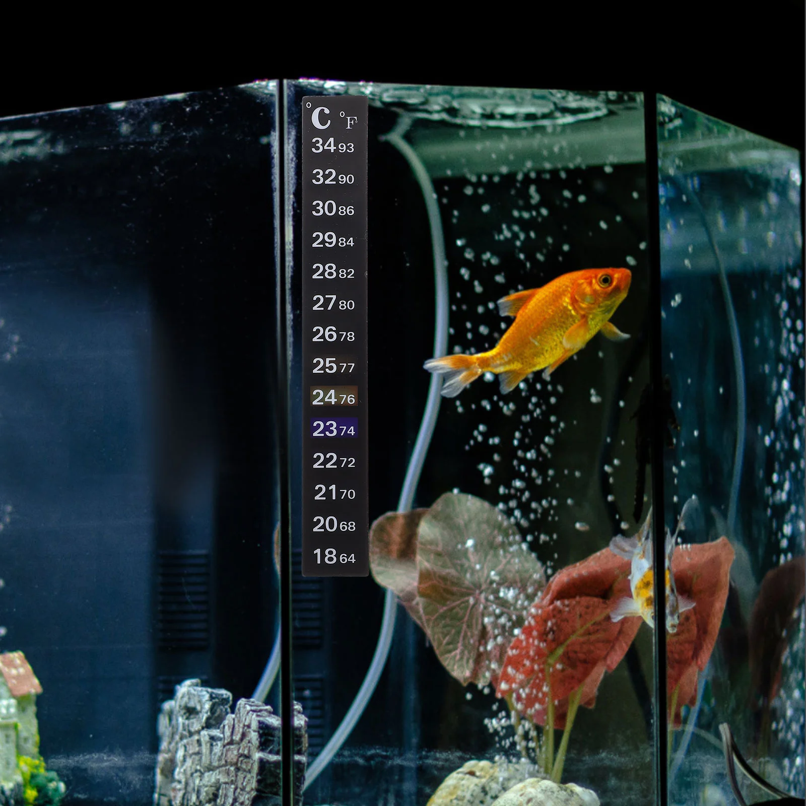 2-delige digitale aquariumtemperatuursticker thermometer zelfklevende strip eenvoudig te gebruiken kleur veranderende aquariumthermometer nauwkeurig