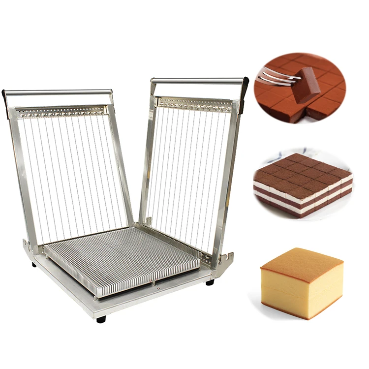 Hot sale manufacturer 400mm guitar cake cutter / soft candy double arm marshmallow chocolate cutter machine