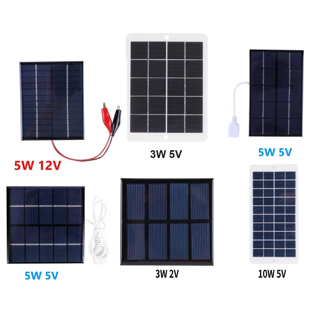 10W 5V USB Battery Charger Solar Panel Waterproof 900MA Solar Panel Charger Output Lightweight Scratchproof for Phone Power Bank