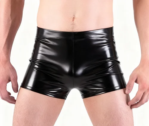 

Latex Rubber Catsuit Halloween Masquerade Handmade Custom Cosplay shorts Party club boxer briefs