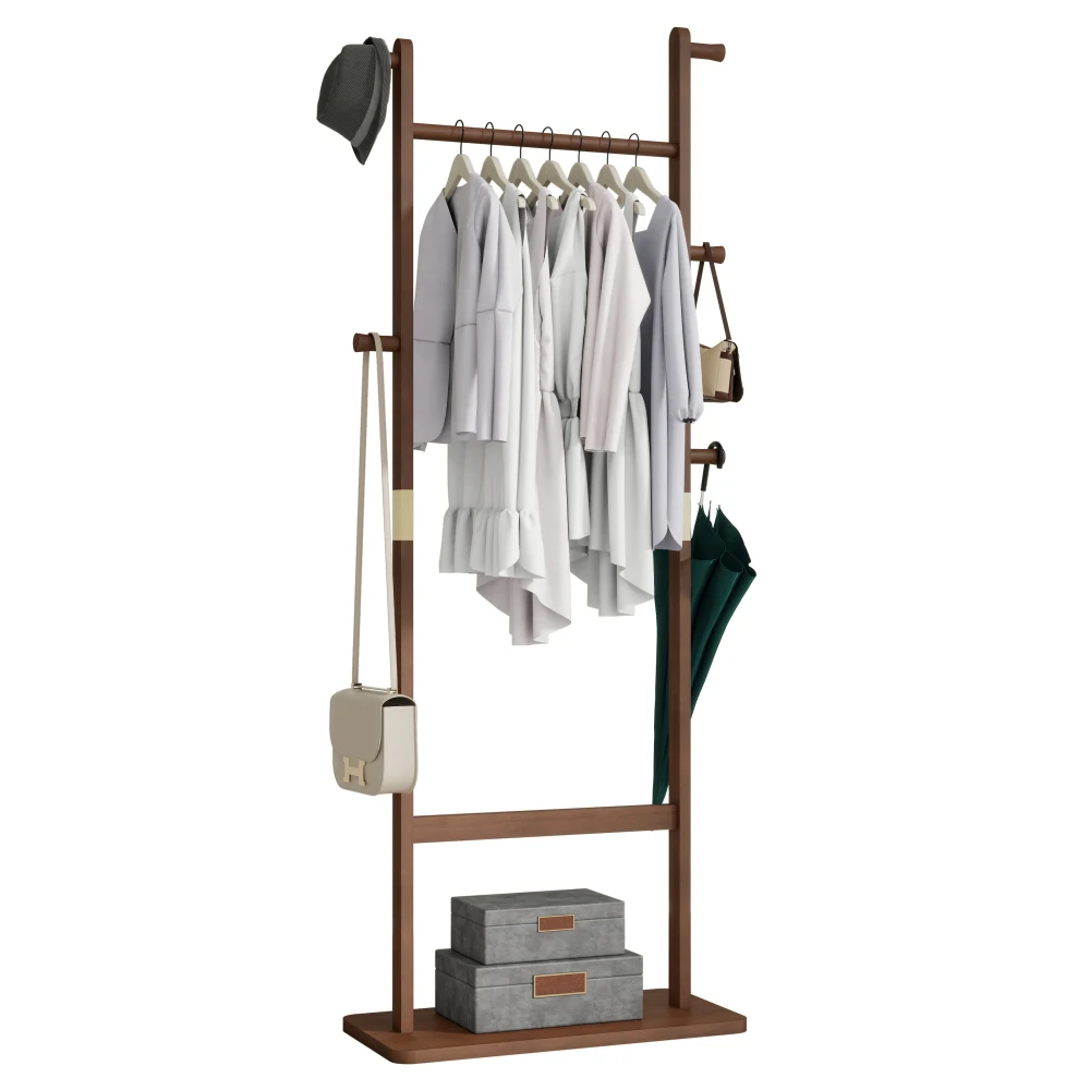 Coat Racks Solid Wood Hanger 23.6* 11*64.1in Solid Environmental Protection Easy To Assemble Beautiful Can Be Placed