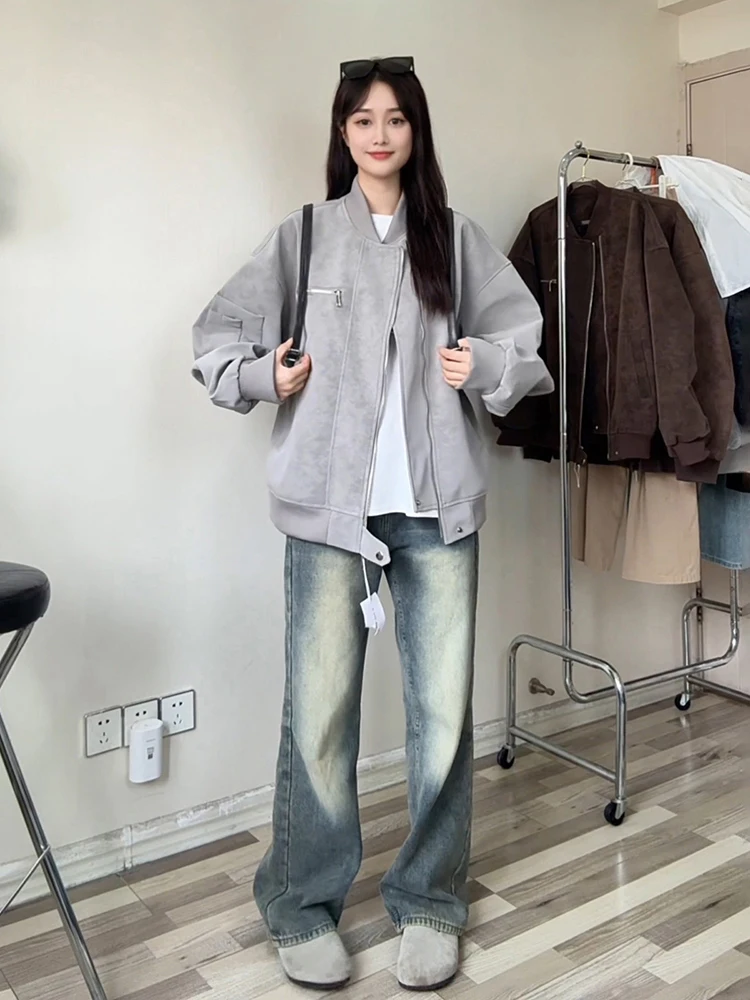 

Ретро-куртка из американской окрашенной кожи для мужчин, короткая мотоциклетная куртка-пилот с воротником-стойкой, повседневная молодежная модная модель