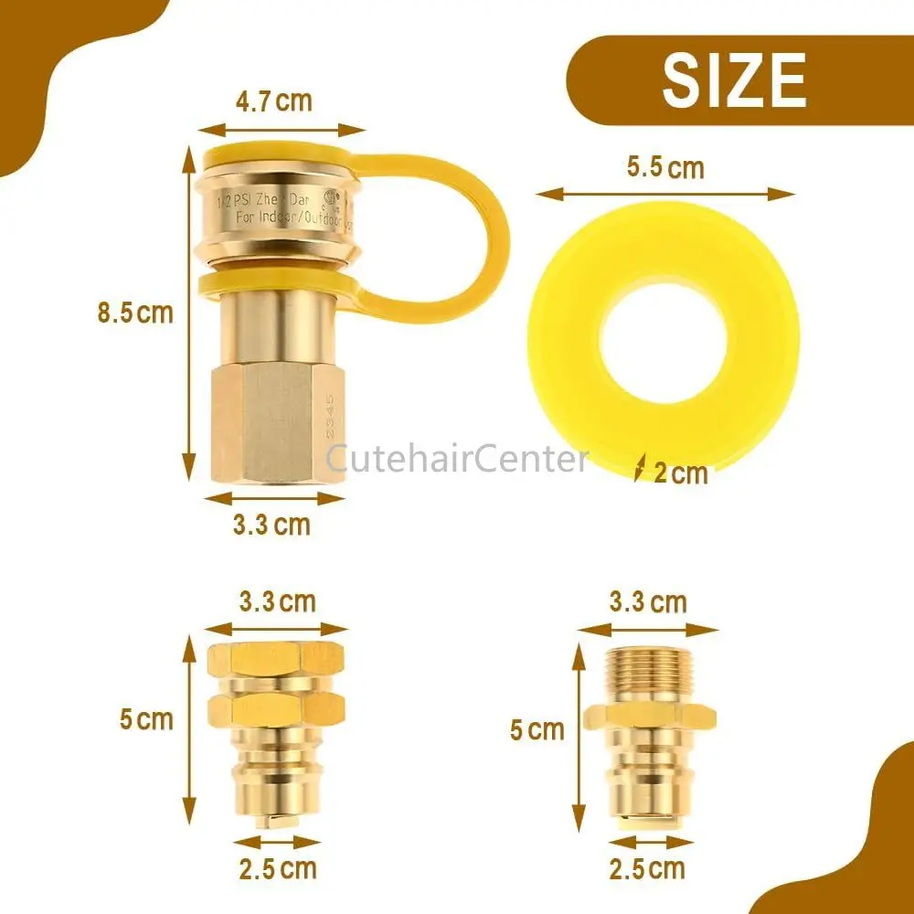 Imagem -02 - Dual Fuel Generator Natural Propano Mangueira Quick Connect Desconectar Acessórios Latão Converter Pipe Npt Thread 4