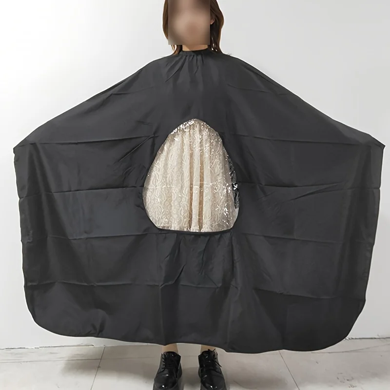 

1 hair cutting apron, hair cutting see through bib, shawl, visible hair cutting bib