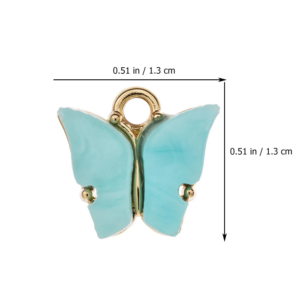 36 قطعة إكسسوارات القلادة المعلقات فراشة DIY بها بنفسك سحر المواد الحرفية اليدوية لصنع المجوهرات القلائد والأساور والأقراط