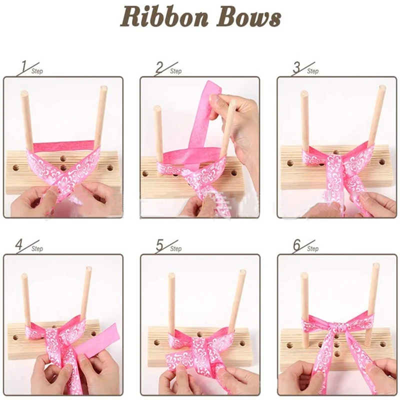 Wooden Bow Maker Ribbon Bowknot Wreath  DIY for  Christmas Bows Halloween Corsages Decorations Jewelry Making Tools