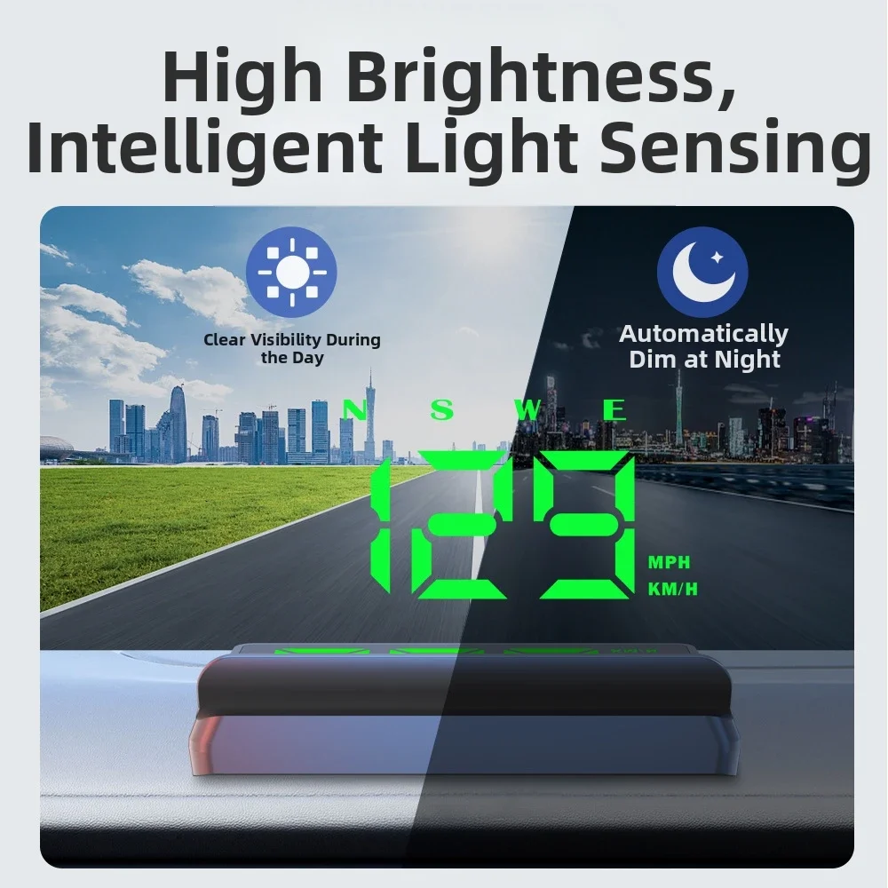 Car Head Up Display GPS HUD Speed Meter With 10Hz Refresh Rate Automatic Brightness And Multi Speed Unit Switching Function