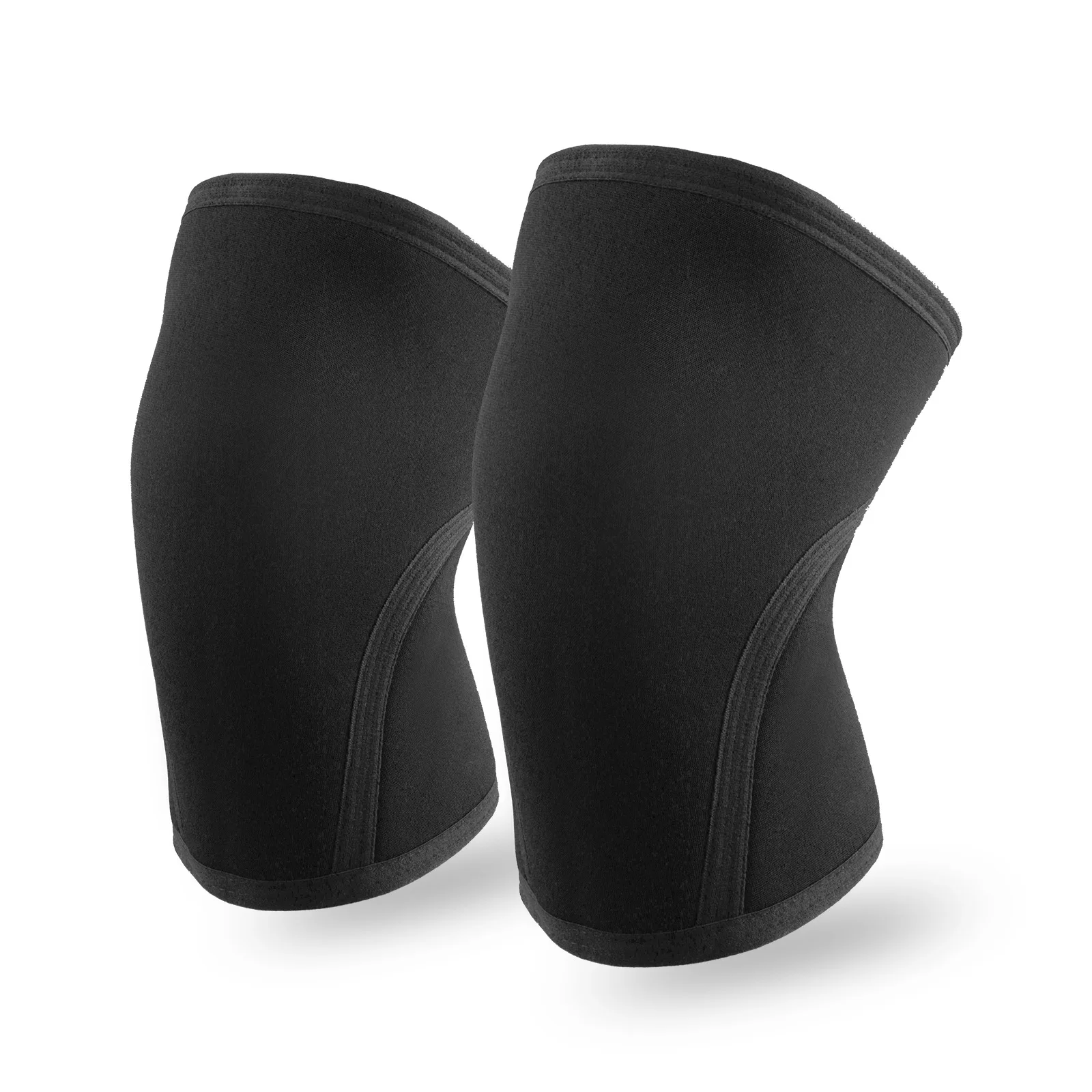 Knee Sleeves (Pair) 7MM Neoprene Compression Knee Braces for Heavy-Lifting Weightlifting Squats Gym Cross Training Knee Support