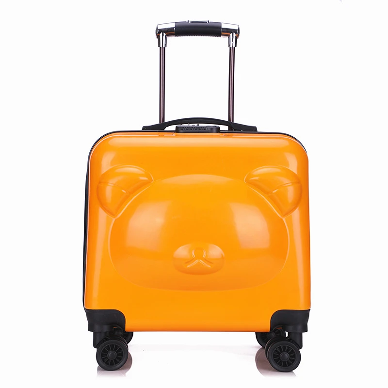 2023 Cute Cartoon Little Bear Children's Trolley Box Universal Wheel Boarding Luggage