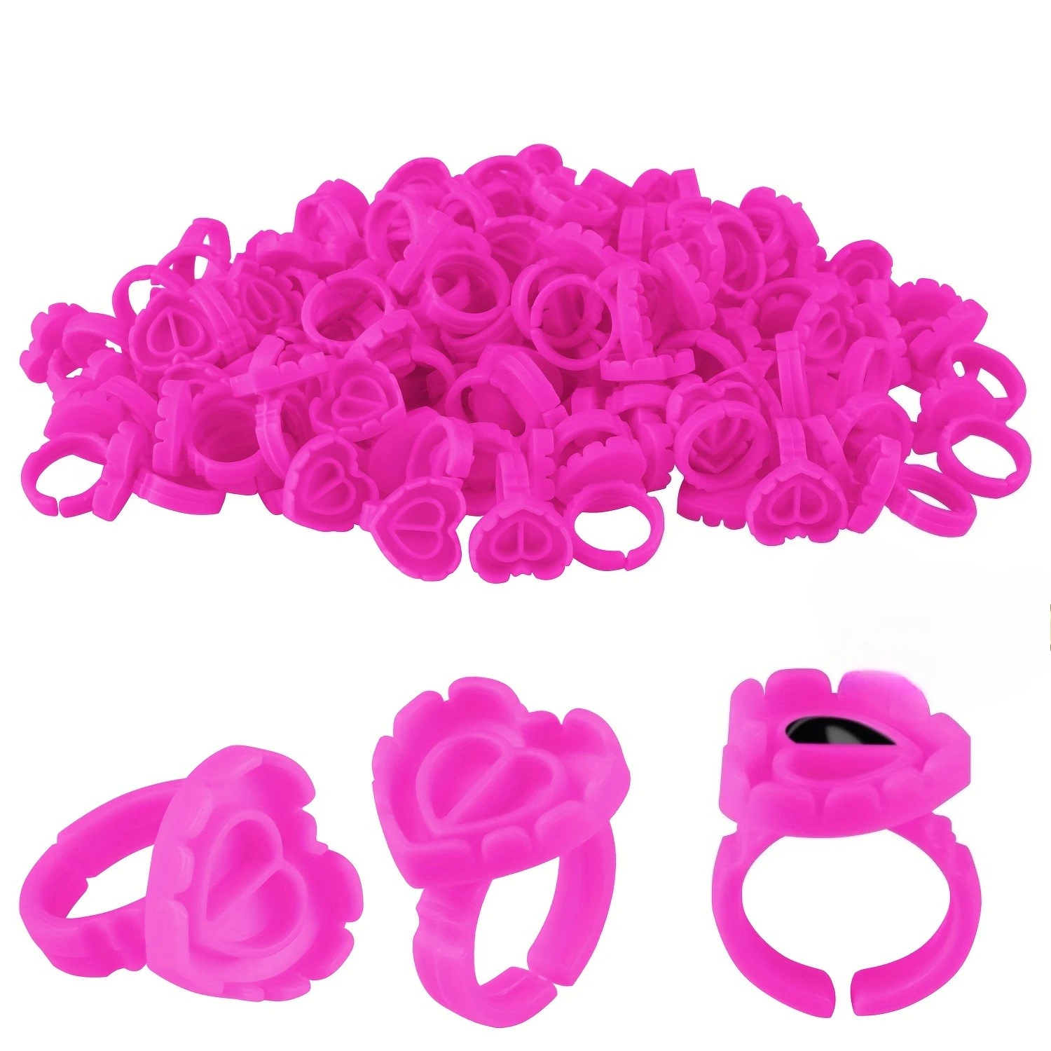 

1000 шт. колпачков для тату-чернил, держателей для клея для наращивания ресниц, подставок для пигмента в форме цветка, для тату-аксессуаров