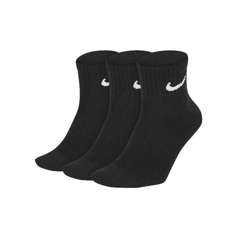 

Original Nike Lightweight Unisex Sports Socks Men's and Women's 3 Pairs Casual Breathable Short Tube Black Socks S M L XL SX7677