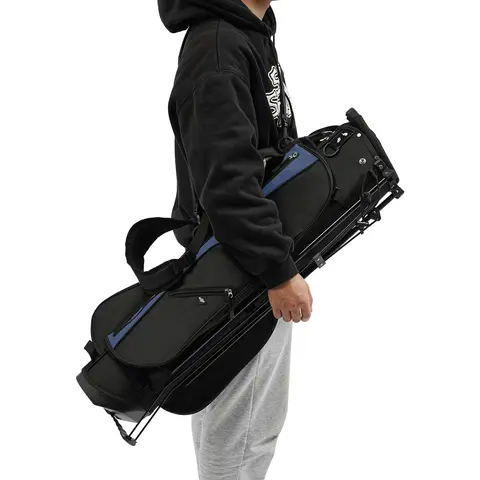 Lätt golfklubbsbärväska i flerfärgad design, rymmer upp till 6 klubbor, enkel att använda av pojkar, barn, män, kvinnor. Med axelrem. Ny 8 best sales golfväskor för män - №4