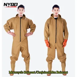 Motorcycle Raincoat /Conjoined Men Raincoat/overalls Men and Women Fission Rain Suit Rain Coat Hooded Womens Raincoat