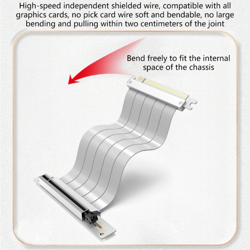 High-performance Graphics Card PCI-E  x 16 Riser Extension Cable PCI  Riser Shielded Extender for GPU Drop Shipping
