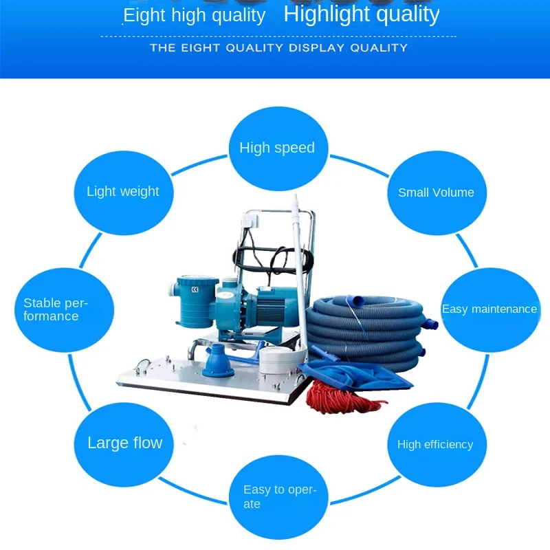 Pompe à eaux usées d'aspiration de piscine GS100, aspirateur sous-marin électrique écologique pour le nettoyage du fond de la piscine de poissons