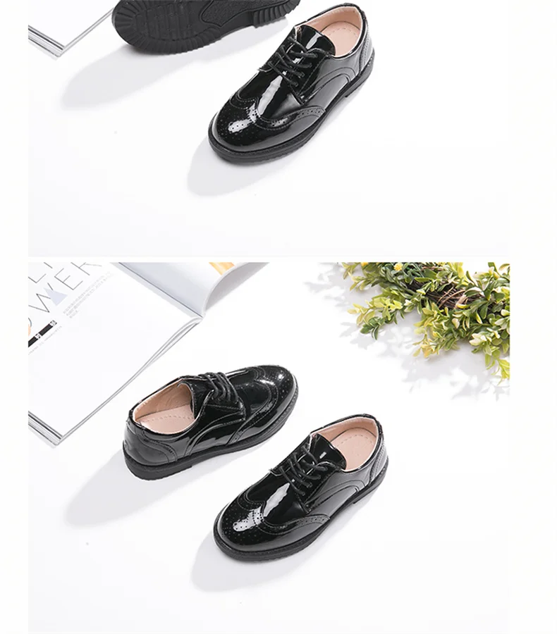Zapatos infantiles para niños, zapatos de cuero genuino para niños, boda, espectáculo escolar, zapatos planos, mocasines