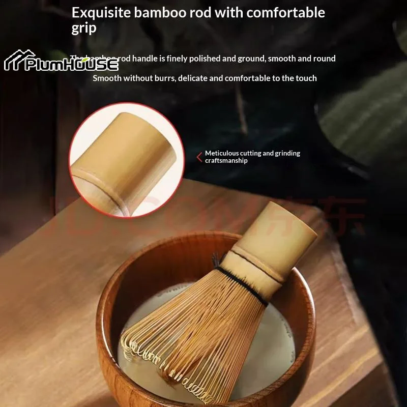 Bamboo Japanese Style Matcha Tea Whisk Brush Tea Accessories for Matcha Tea Making 120 Prongs