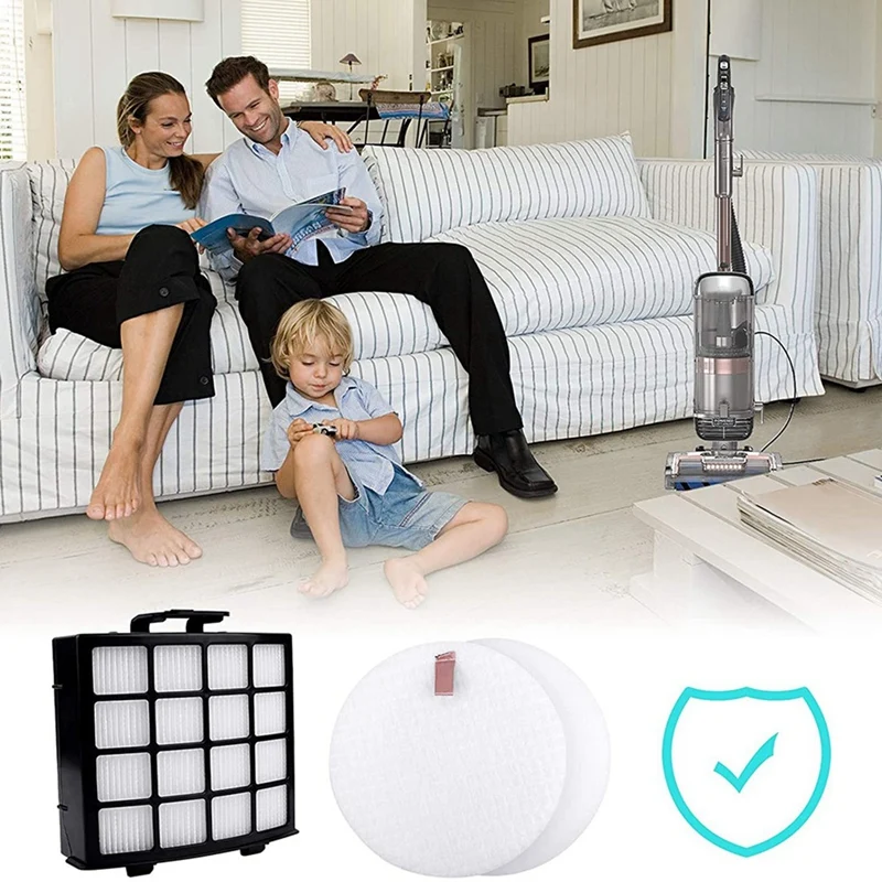 Replacement Filters For Shark Vertex Duoclean Powerfin Upright Vacuum AZ2000,AZ2000W,AZ2002,Part XFFKAZ2000,XHFAZ2000-AT35