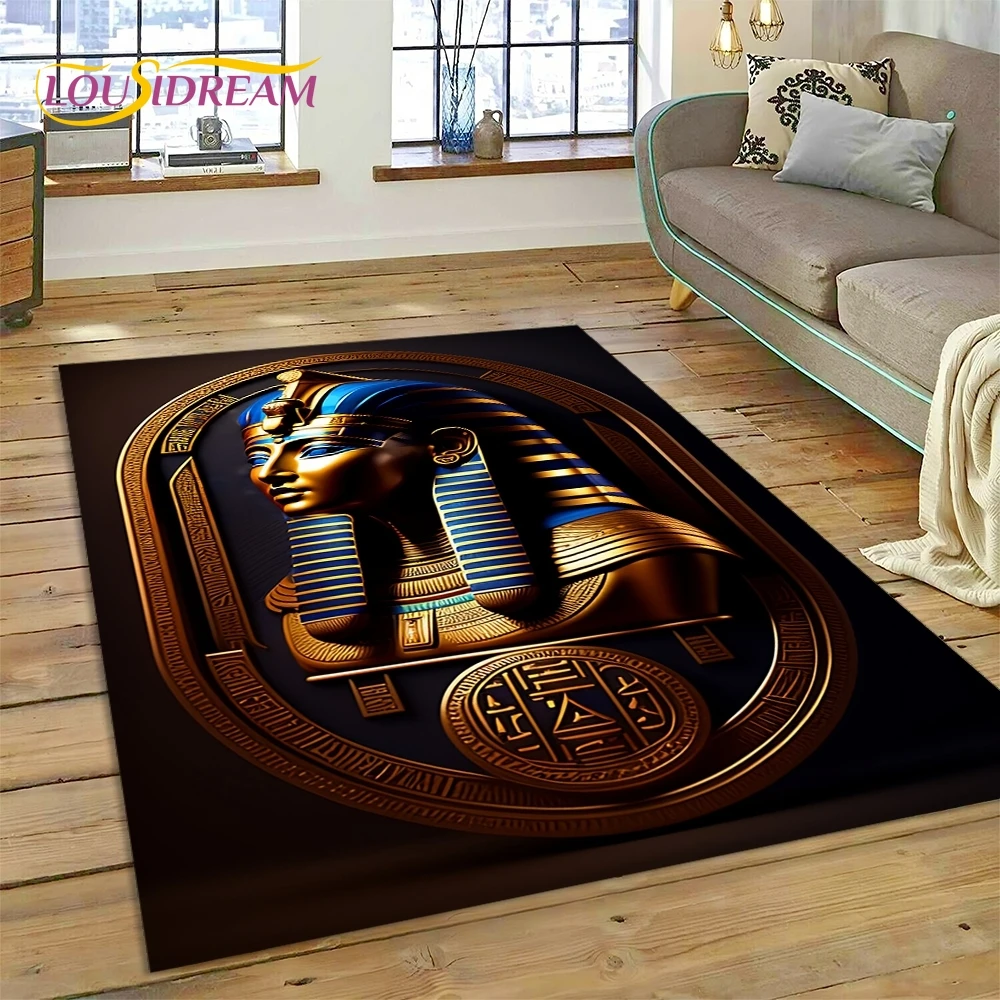 3D faraone Hieroglyphic mitologia egiziana tappeto HD tappeto per soggiorno camera da letto decorazioni per la casa, decorazione antiscivolo per