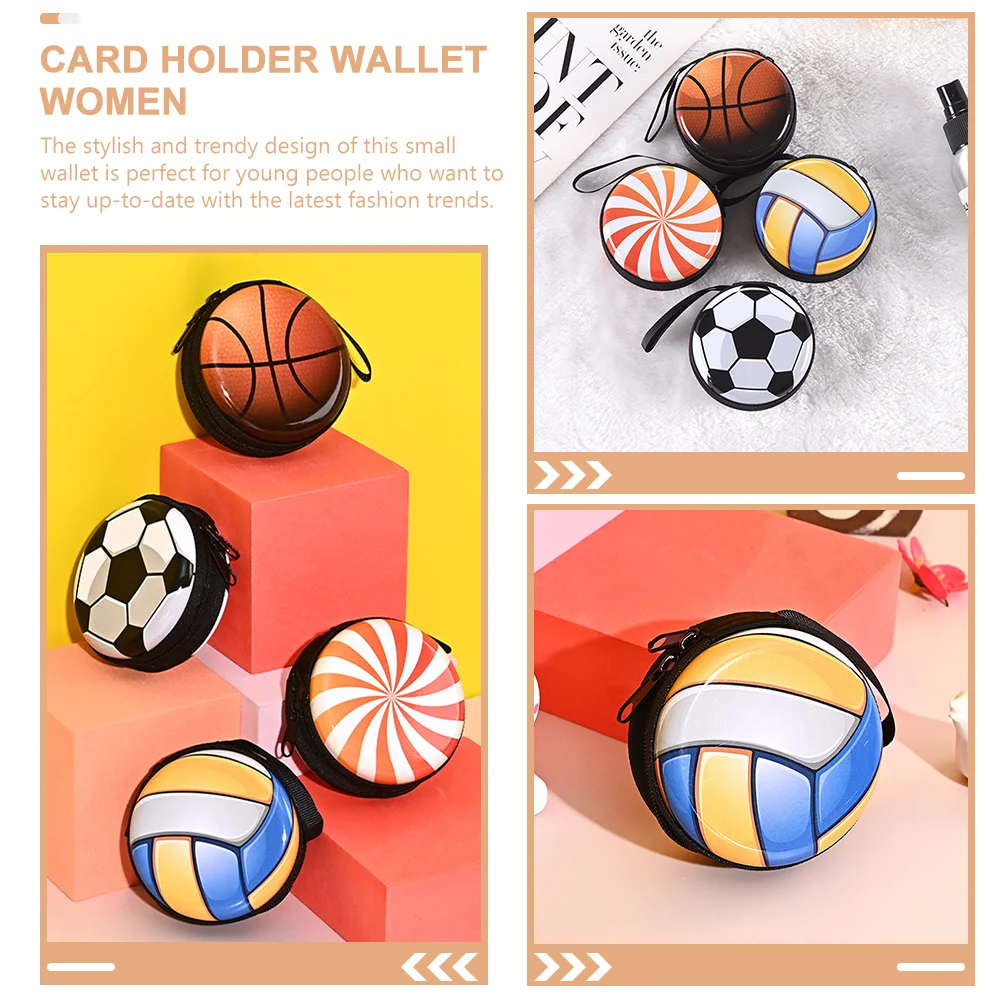 

5pcs Mini Wallet for Women Key Holder Small Purse Travel Storage Bag Zipper Sport Party Makeup Case