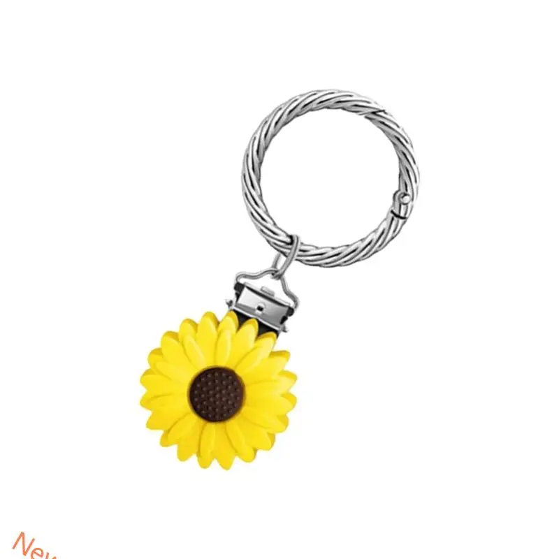 NonSlip Keychain Pendant Hat Clip Flower Design Bag Charm Travel Essential