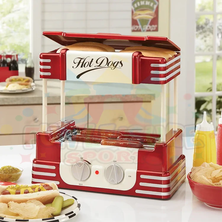 Commercial waffle dog maker machine hot dog roller with bun warmer distributeur automatique de snack hotdog cookers