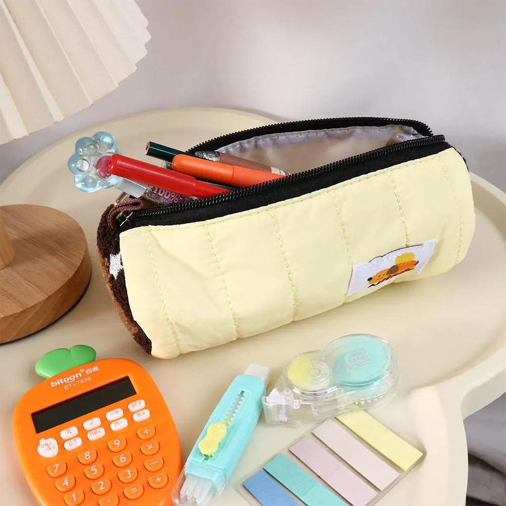 Pencil Box Pen Holder Cake Roll Pencil Bag Storage Bag Zipper Stationery Bag Cute Funny Pen Case Desktop Organizer