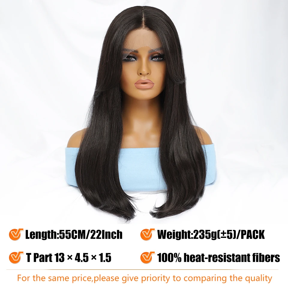 Synthetic Lace Front Wigs Long Straight Blonde Natural Ombre Orange Cosplay Lace Wig With Baby Hair For Black Women