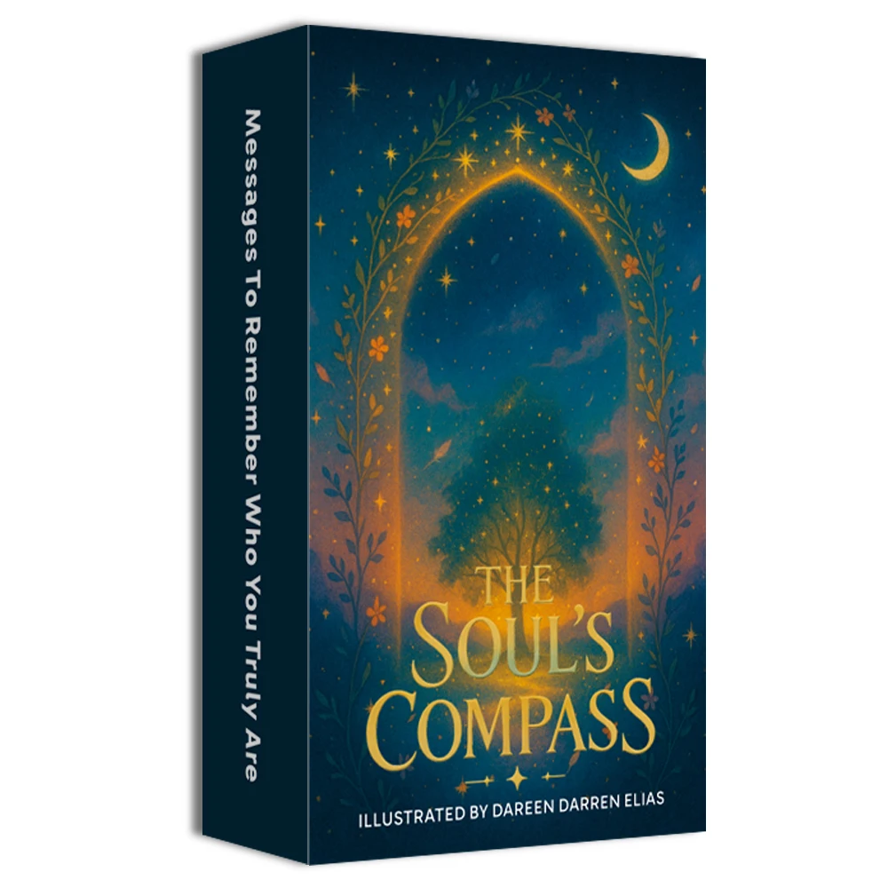 

The Soul's Compass, English Oracle Cards, 80-cards With Messages for The Soul, Daily Meditation, 12*7cm, Tarot Cards, Card Games