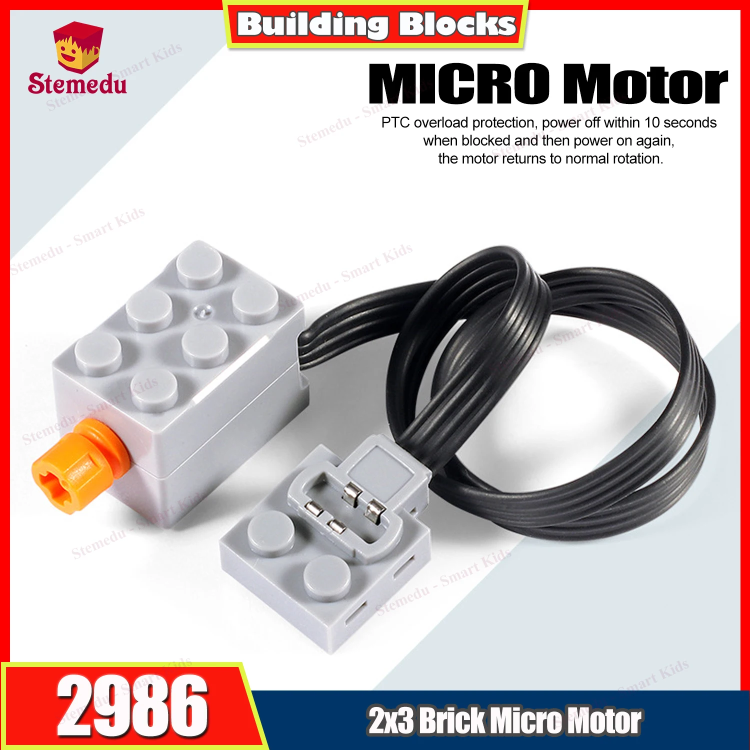 

1/2/4pcs Micro Motor 43362c01 2986 Model Building Blocks Power Functions High-Tech PF Parts