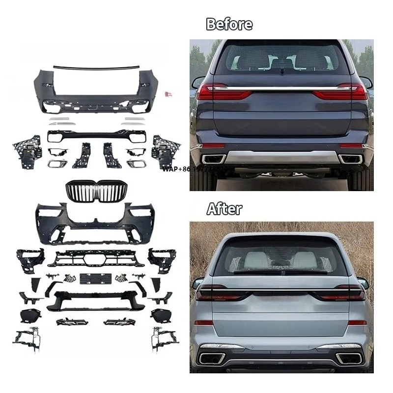 

X7 (G07) Full Set Bodykit Grille Tail Lamps Head Lamps Front Bumper PP Material 2019+ Upgrade