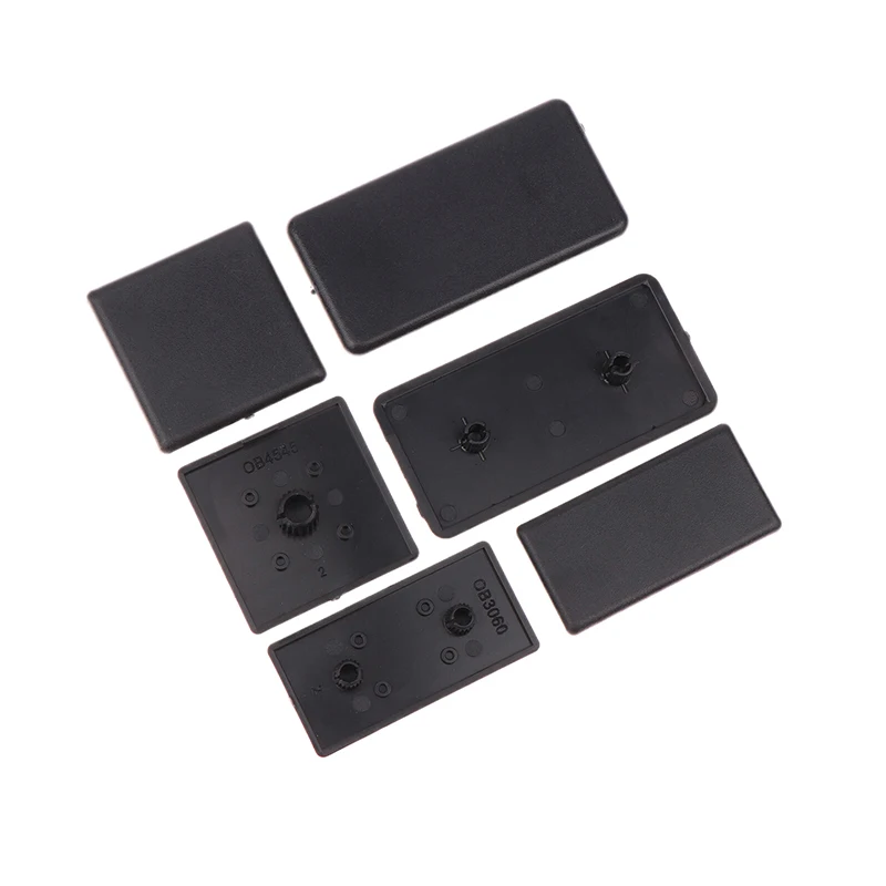 10Pcs 2020 3030 3060 4040 4080 4545 Plastic End Cap Cover Plate Black For EU Aluminum Profile