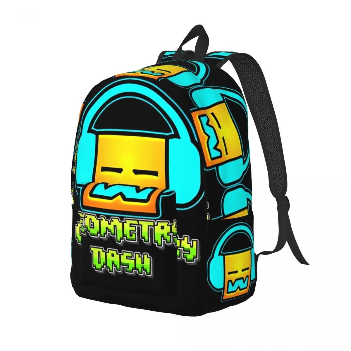 Geometry Cube Gaming Dash Backpack for Preschool Primary School Student Bookbag Boy Girl Kids Daypack Travel