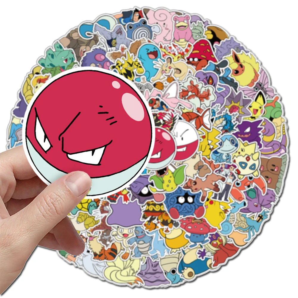 10/30/50/100PCS Cool Mixed Pokemon Stickers Anime Cartoon Graffiti DIY Decals Kids Toy DIY Laptop Wall Car Fridge Notebook Gift