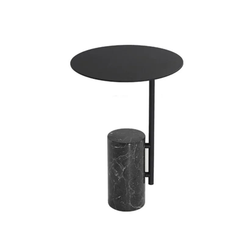 Light luxury Italian style, natural marble hotel sofa side table, living room leisure area coffee table