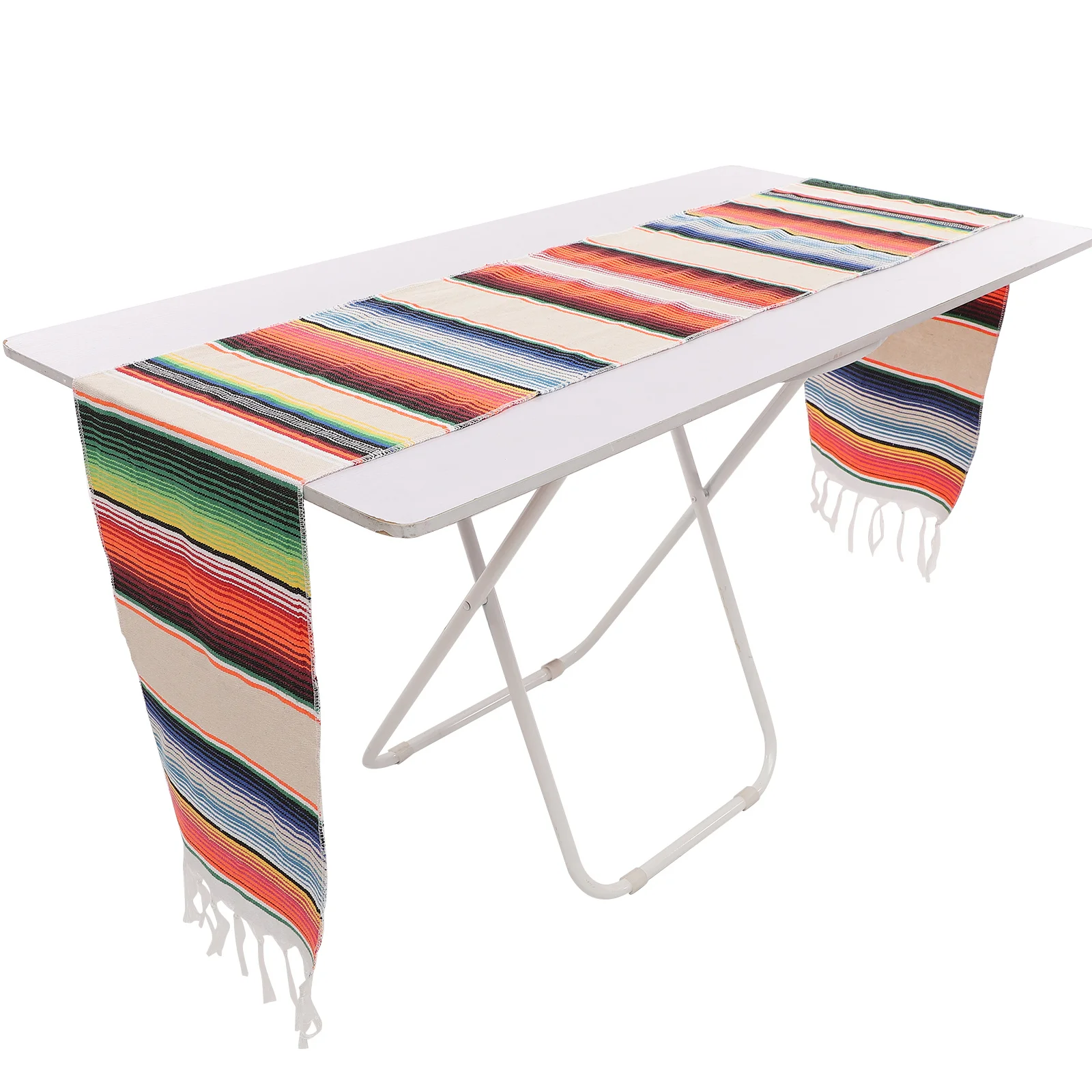 

Table Runner Mexican Style Long Cover for Dining Party Outdoor Indoor Use Decorative Wear-Resist Beautiful Color Gift Idea