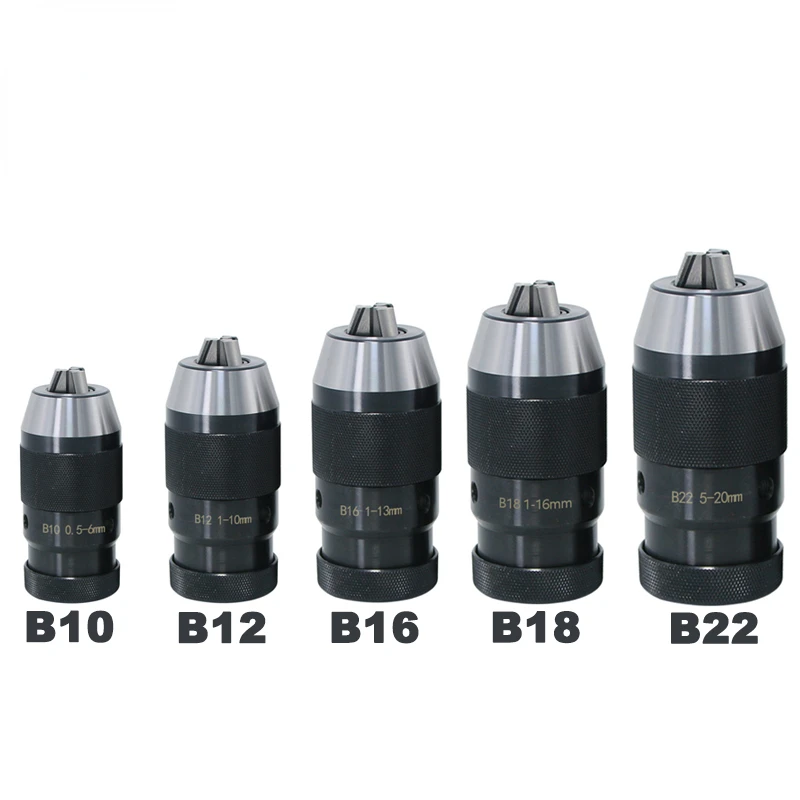 B10 B12 B16 B18 B22 chuck collet Self Tighten Keyless Drill Chuck for drilling machine Taper Drill Chuck For Power