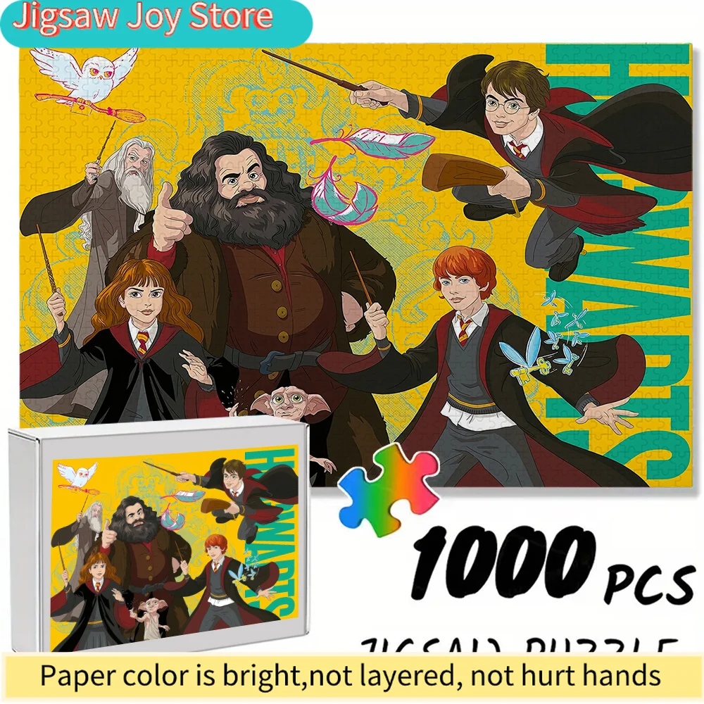 

WB Harry Potter Jigsaw Puzzle Suitable for Adults & Families - Thickened Durable Pieces with Iconic Magical Scenes, Castle, Ch
