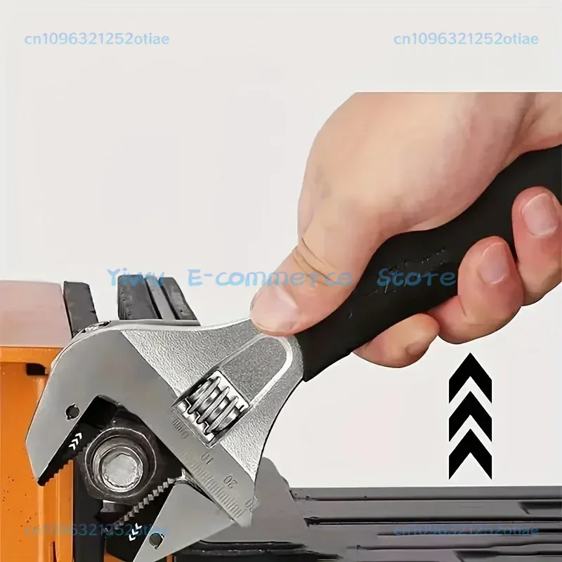 

1pc Self Tightening Ratchet Wrench 8/10 Inch Cr-V Steel Wrench Adjustable Bathroom Wrench Suitable for Households