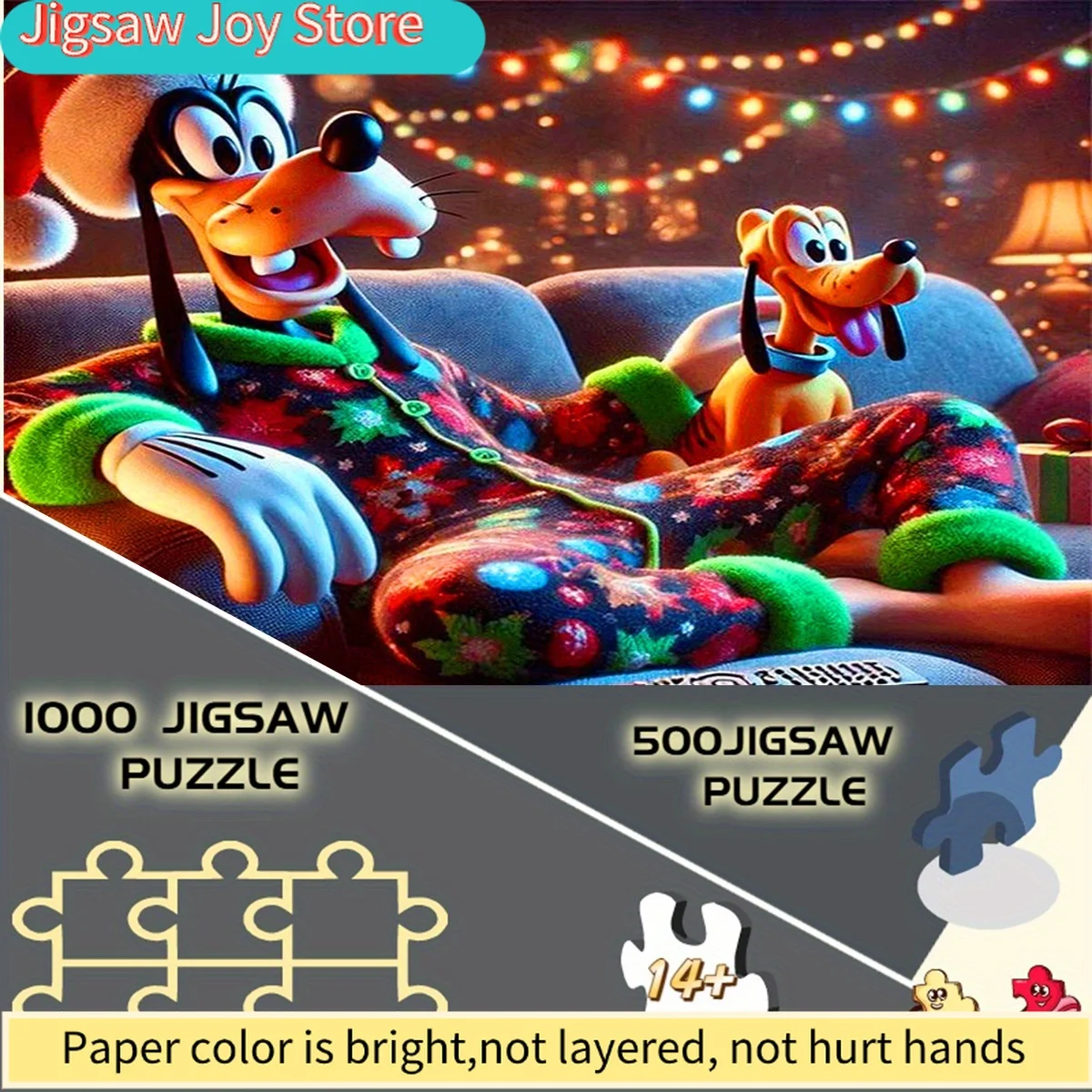 Disney/Disney Papierpuzzle, DIY-Weihnachtspuzzle – Heimfreizeit und interaktiver Spaß für Freundestreffen, festliche Anlässe