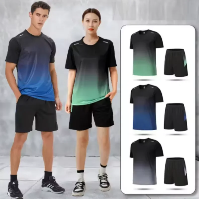 

Летний мужской короткий комплект, быстросохнущий спортивный костюм, мужской модный спортивный костюм, комплект из двух предметов для бега в тренажерном зале, одежда для пляжного гольфа, мужская одежда