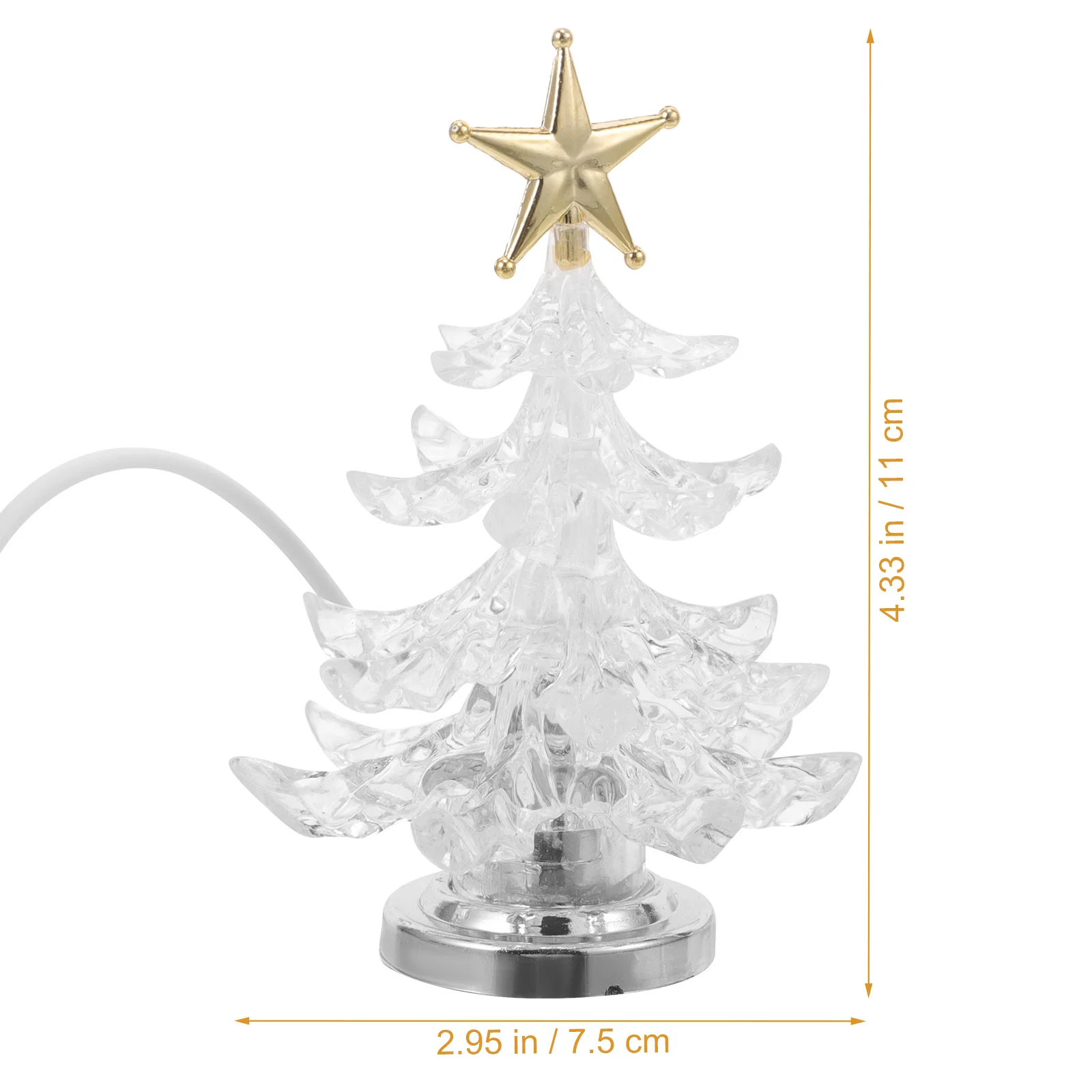 2Pcs Creative LED Christmas Tree Night Light Table Lamp Decorative Bedroom Living Room Office Bar Party Home Lighting
