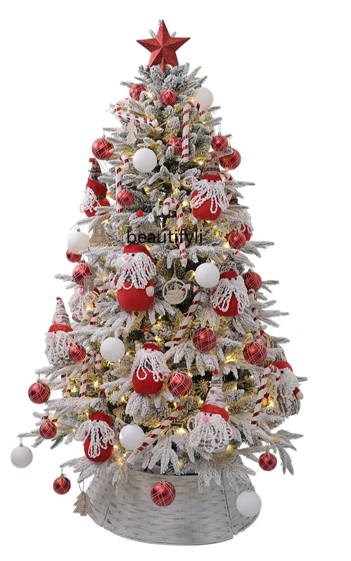 White snow flocking household Christmas tree package encryption Christmas new decorative supplies shopping mall window ornaments