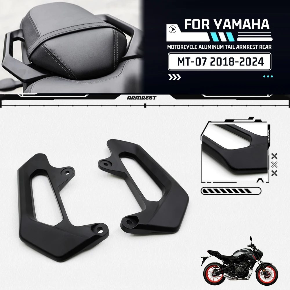 Arm Rests For YAMAHA MT-07 MT07 MT 07 2018-2024 Motorcycle Aluminum Tail Armrest Rear Kit Pillion Passenger Handle