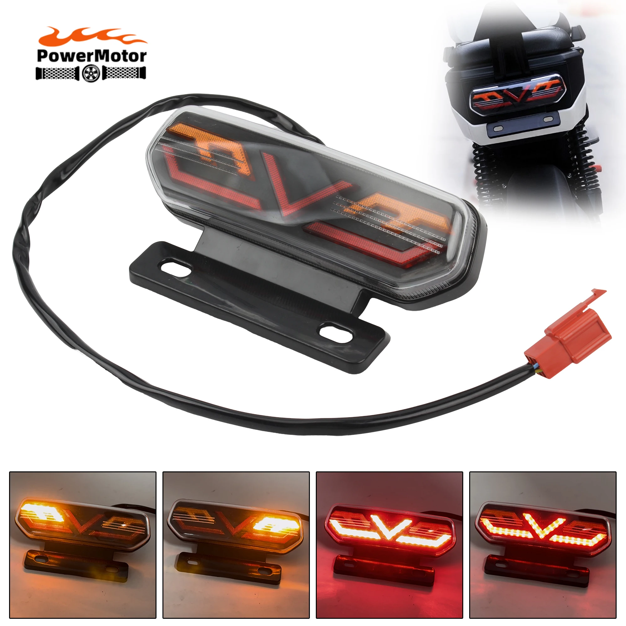 

Universal Motorcycle Motocross Tail Brake Lights Turn Signal Flashing Light 12V Scooter Motorbike Dirt Bike Accessories Enduro