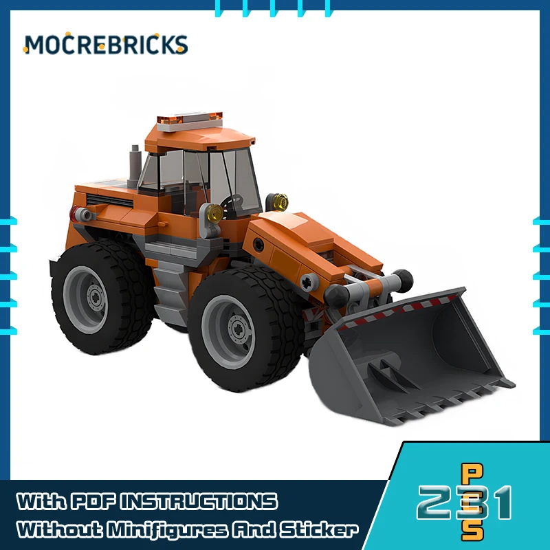 

MOC-176702 Construction Wheel Loader Building Blocks DIY Engineering Vehicle Model Small Particle Bricks Children's Xmas Gift