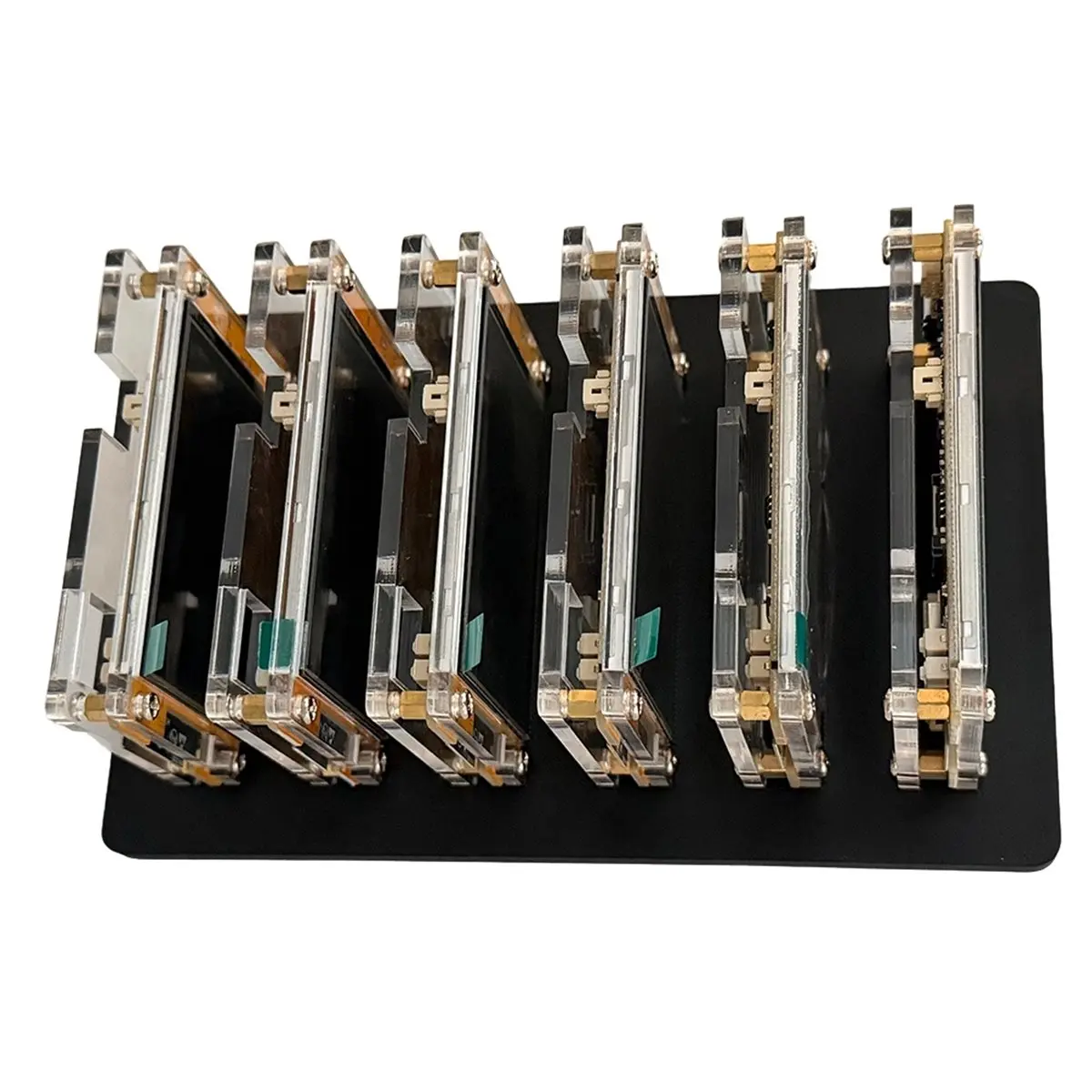 【★2026 Popular♠】6PCS 735KH/S NMMinerNerdMiner+6 Slots Stand Upgraded Bitcoin Crypto Solo Lottery Miner 2.8 Inch Smart Display Mi