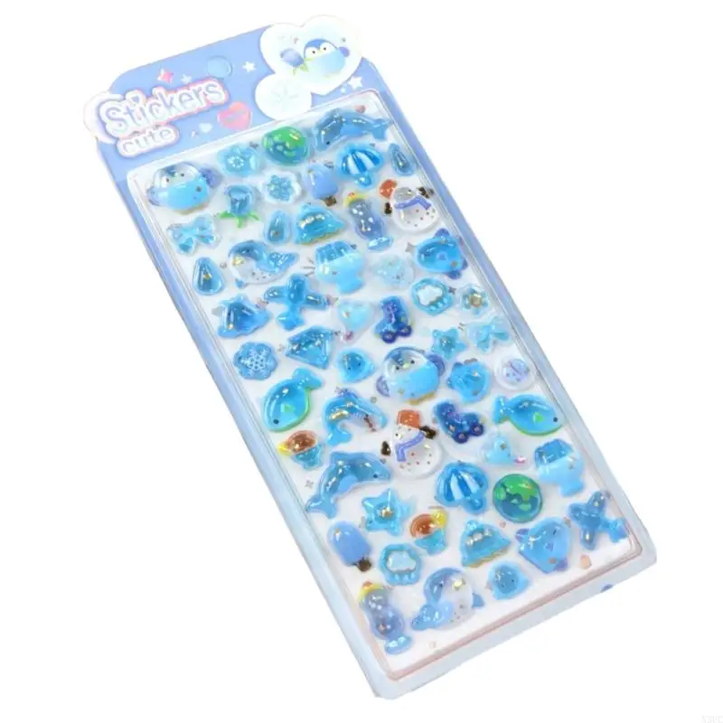3D Cartoon Sticker with Rabbit Bear Fish Designs X3UC